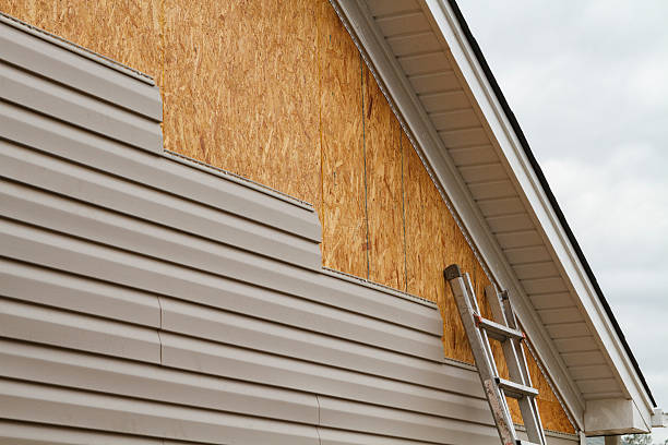 Professional Storm Damage Siding Repair technician working in Rice, VA